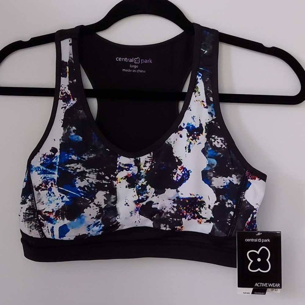 Central Park Athletic Bra  NWT  Sz Large